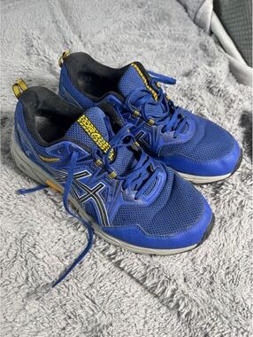 Asics Blue and Yellow Running Shoes Size 11